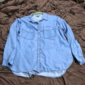 Chambray button down shirt